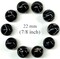 ZEBRA Black/White Glass Marbles 22mm (7/8 inch) SHOOTER Taw (Lot of 10)
